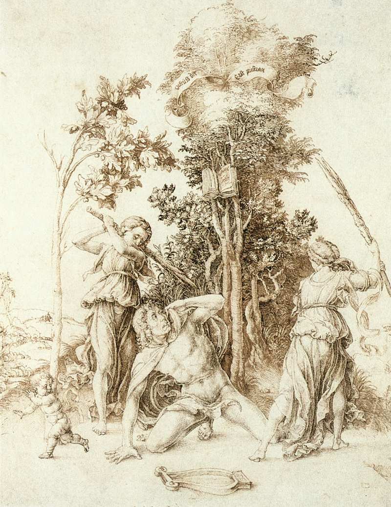 Morte de Orfeus (1494) por Dürer